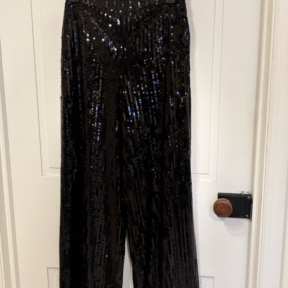 House of Harlow 1960 Black Sequin Pants